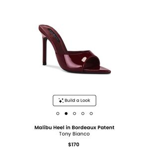 NWOT Malibu Heel in Bordeaux Patent size 10